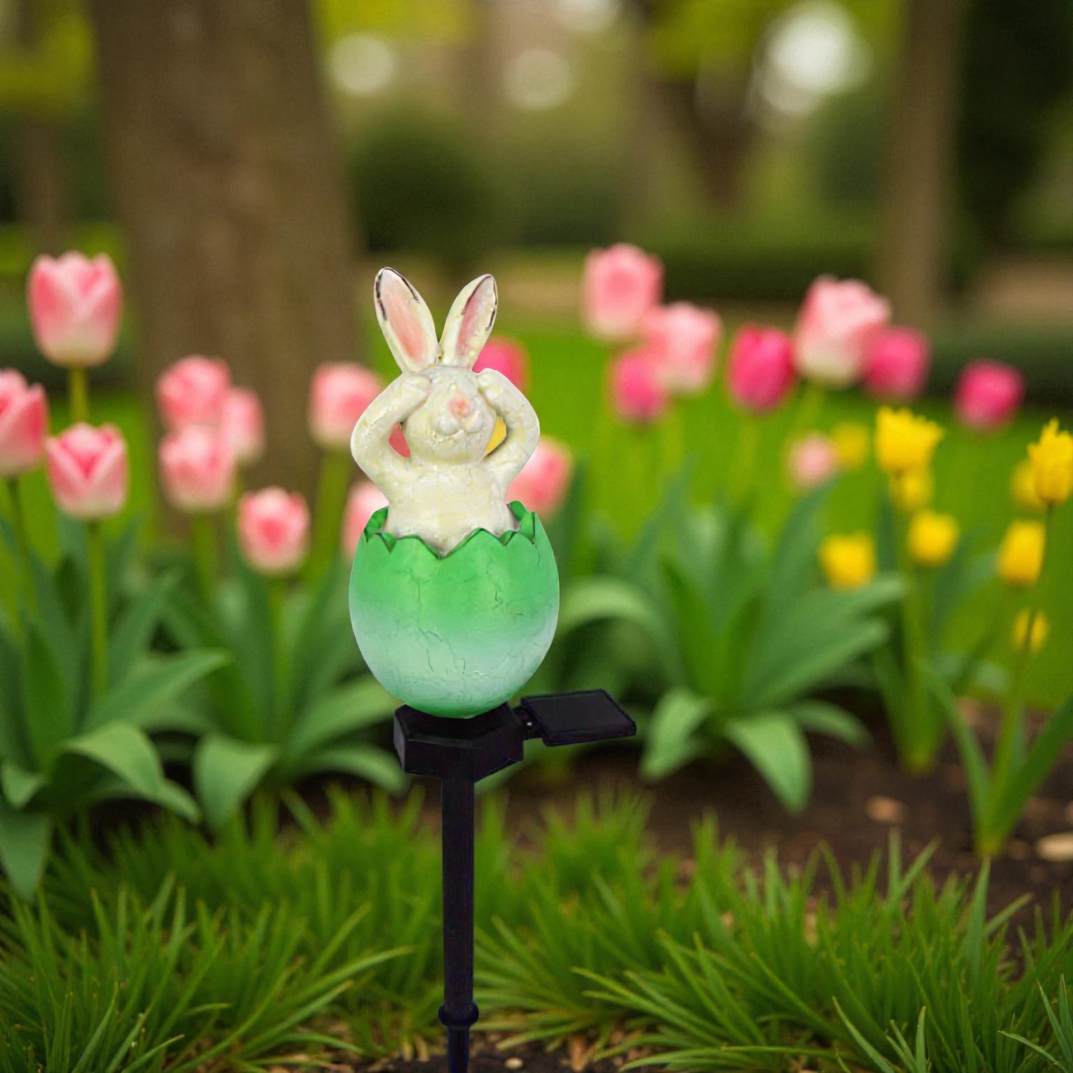 Hasenförmige LED-Solarlampe für den Außenbereich für charmante Gartenbeleuchtung