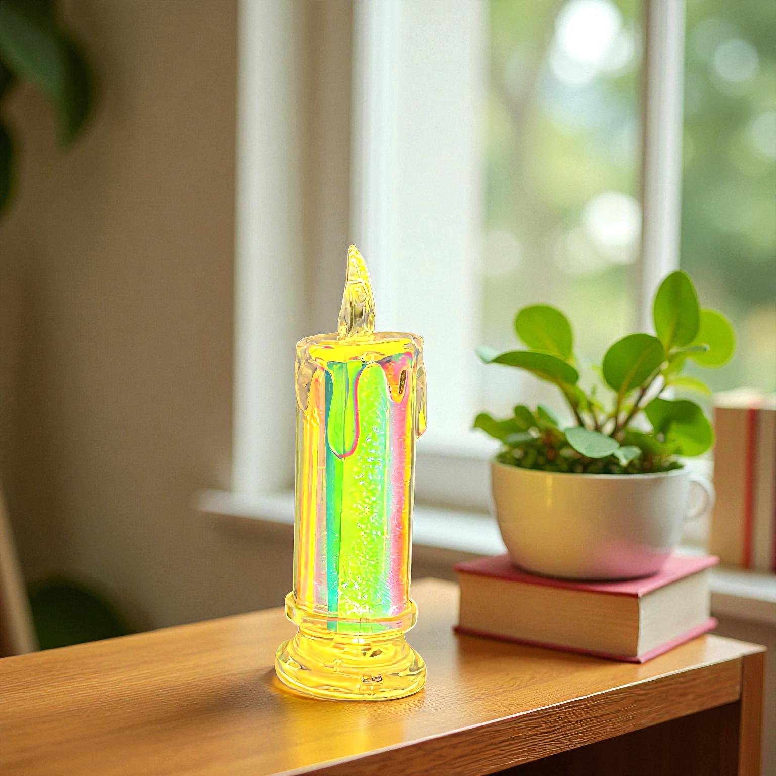 LED-Nachtlicht-Tischlampe mit simuliertem Licht für beruhigendes Nachtlicht