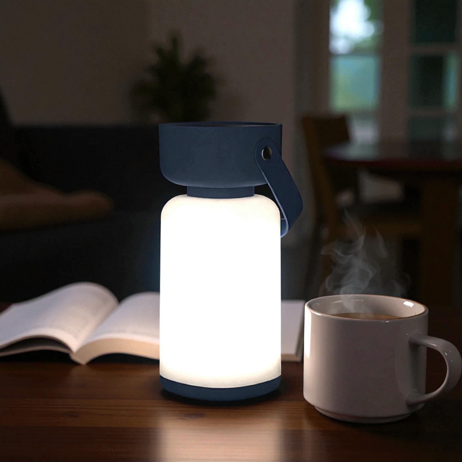Wasserdichte tragbare LED-Tischlampe mit zylindrischem Design für Innen & Außen