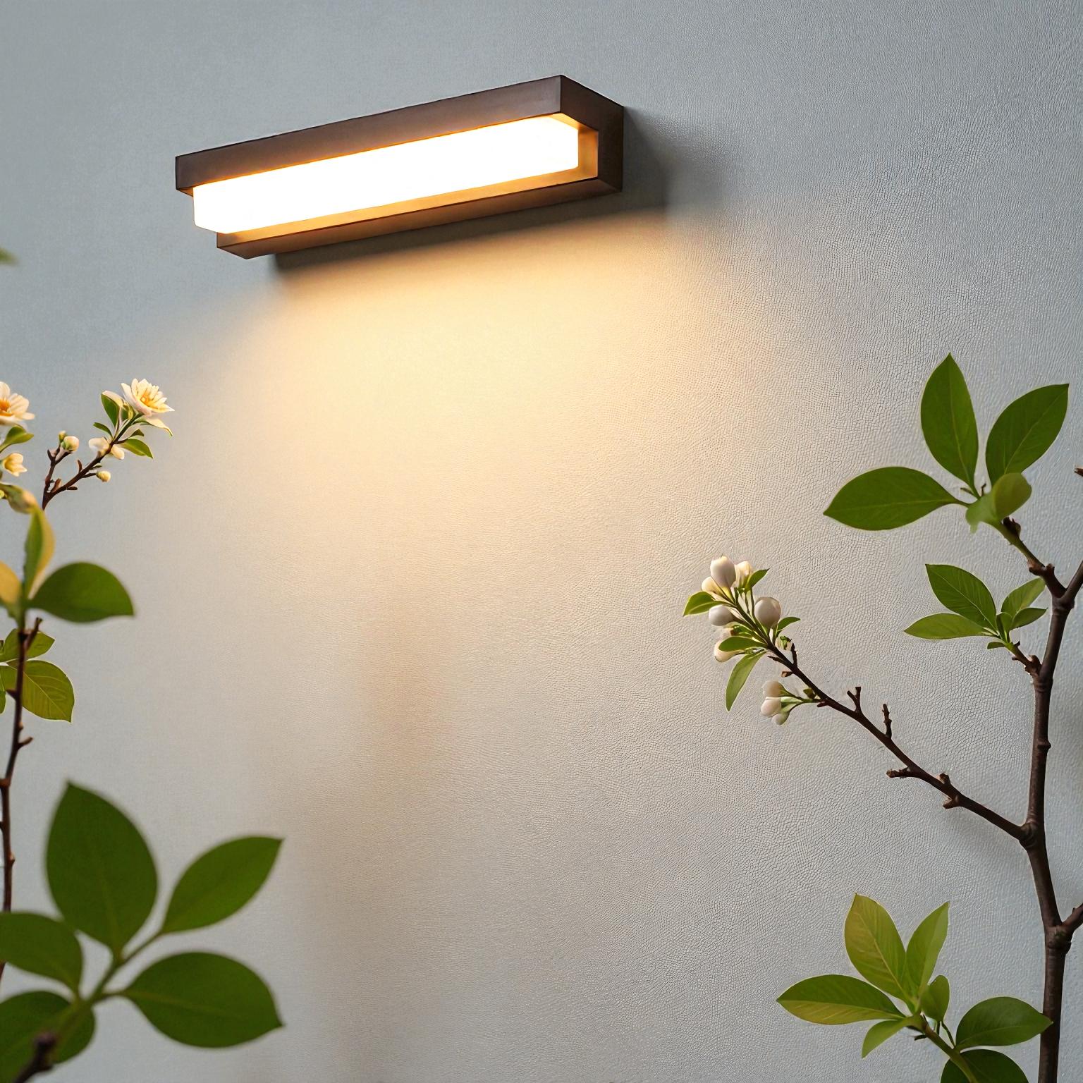 Lineare LED-Wandleuchte für den Außenbereich mit Fernbedienung