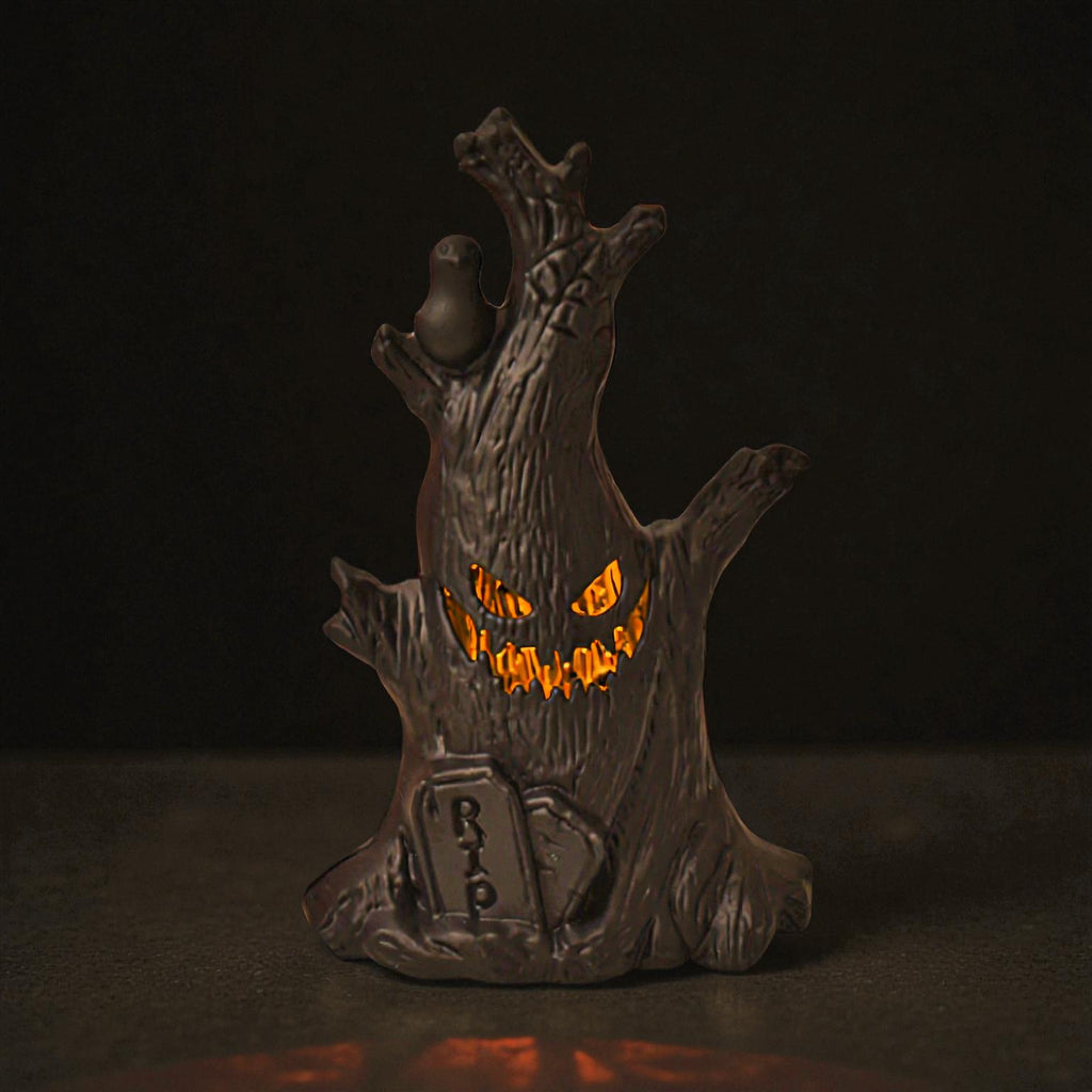 Baumstumpf-Geist LED-Nachtlicht für gruselige und spaßige Halloween-Dekoration