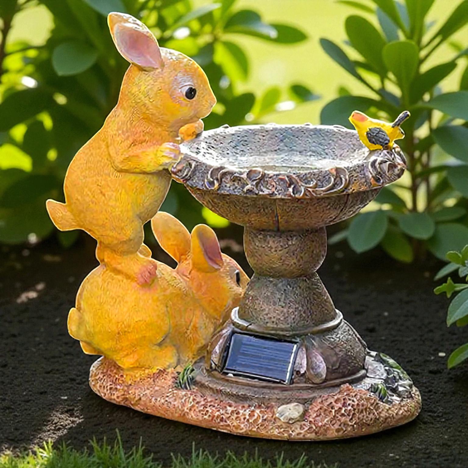 Solarbetriebene Außenlampe mit Tierfigur für charmante Garten- und Terrassenbeleuchtung