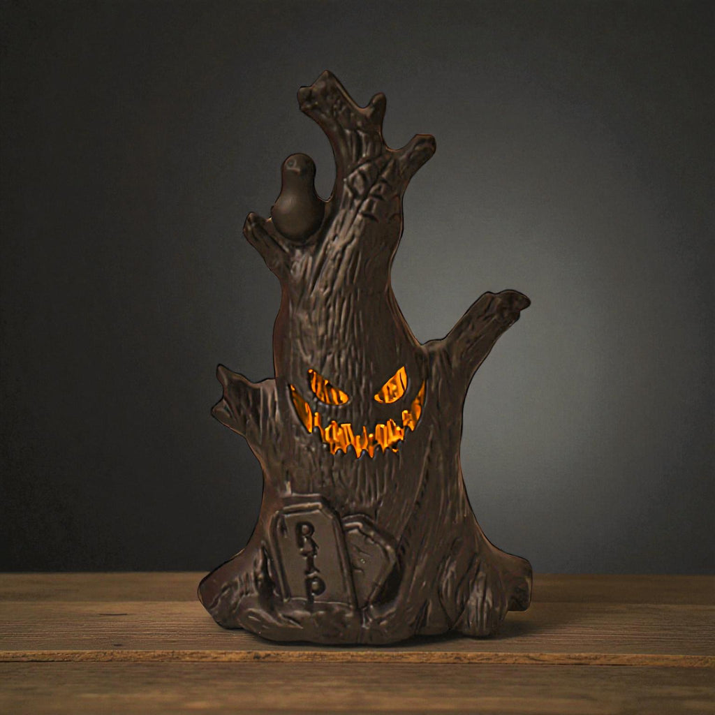 Baumstumpf-Geist LED-Nachtlicht für gruselige und spaßige Halloween-Dekoration