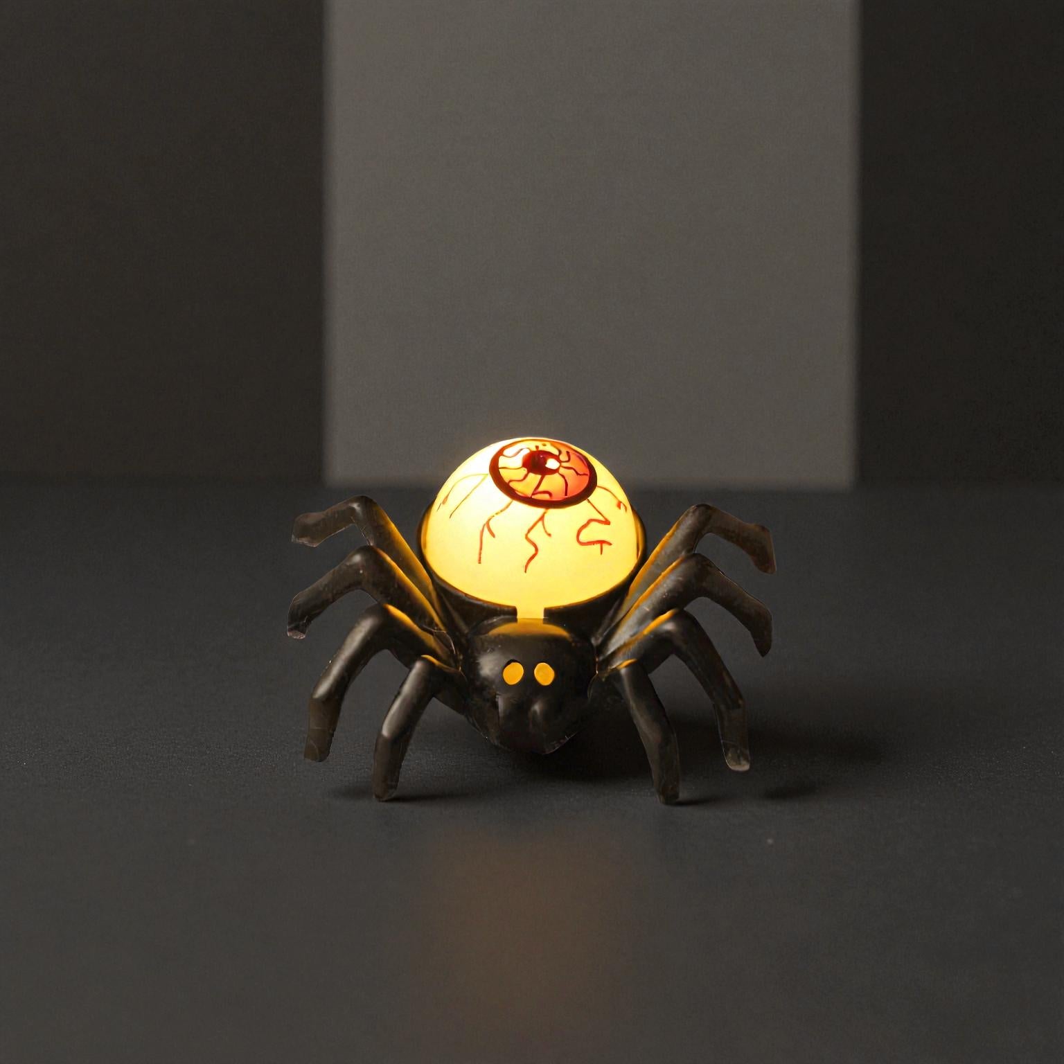 LED-Nachtlampe mit Spinnen Schädel und Augen Design für gruseligen Halloween-Spaß