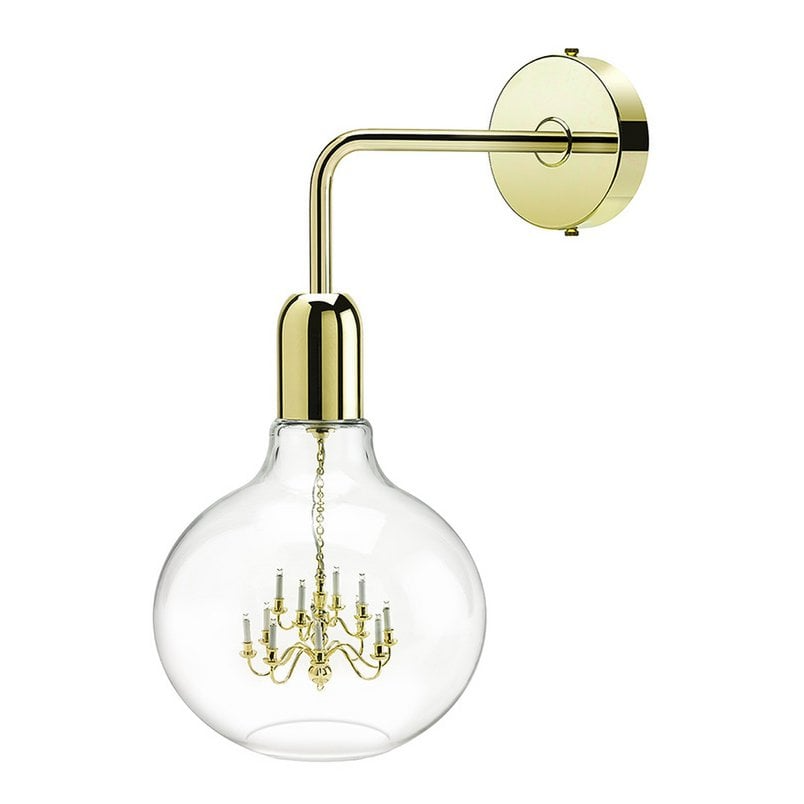 Silva - Goldene Wandleuchte, Glas