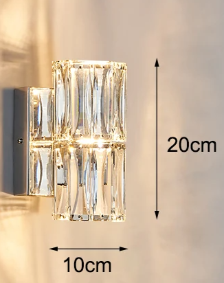 Brio - Kristall-LED-Wandleuchte aus Edelstahl