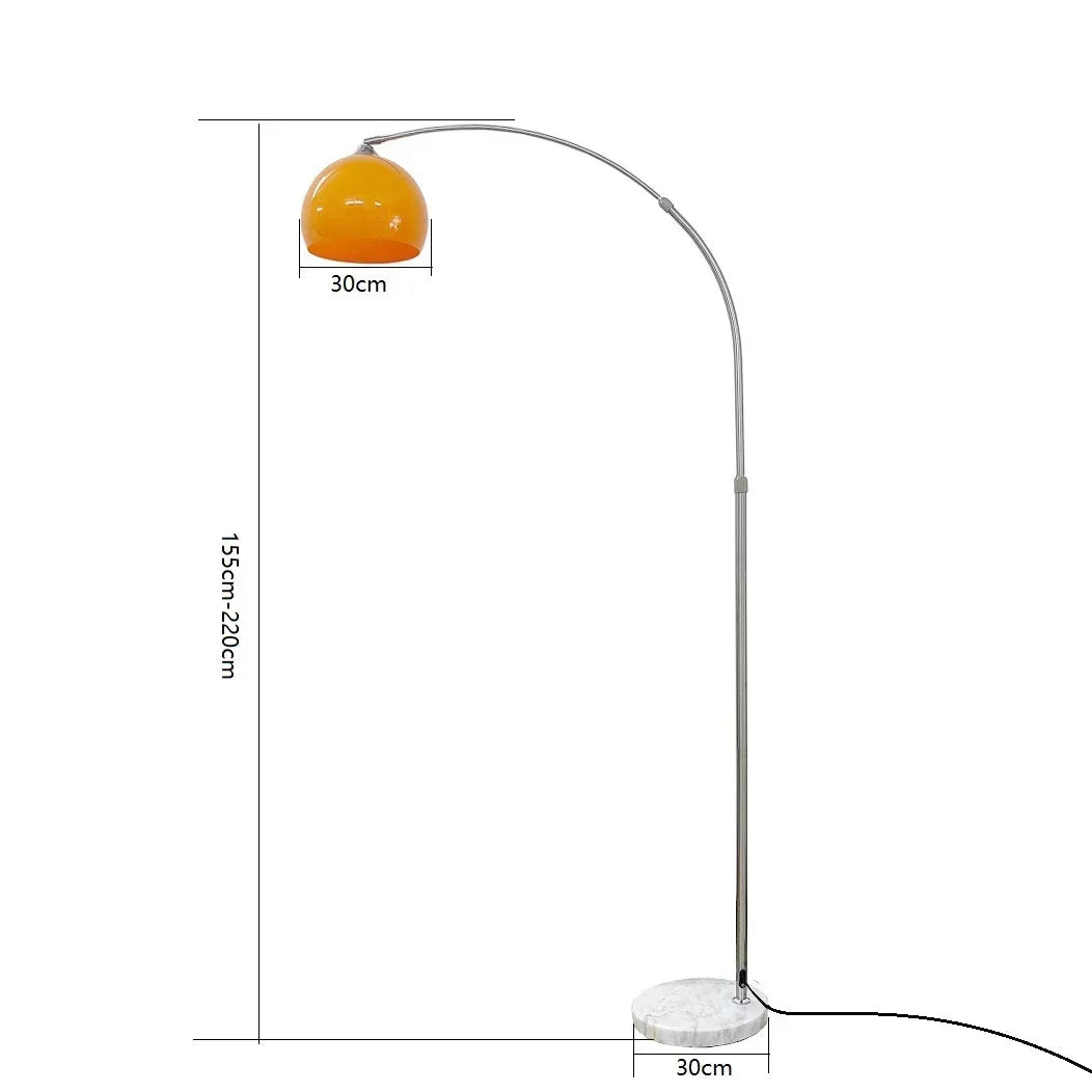 Chrom - LED-Stehleuchte, Chrom & Glas