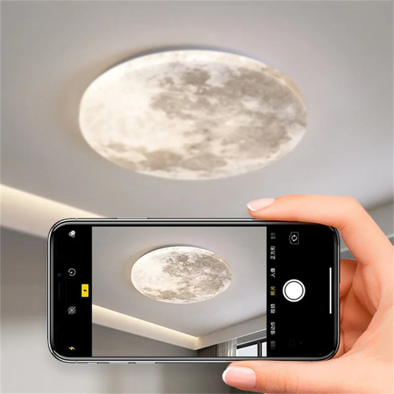 Vortex - LED-Deckenleuchte im Monddesign, dimmbar