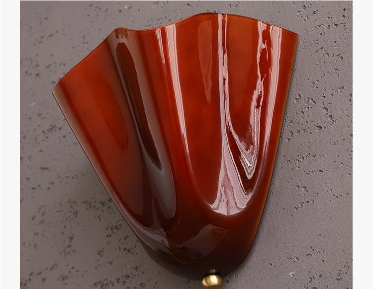 Murena - Retro-Glaswandleuchte, mehrfarbig, im Muscheldesign