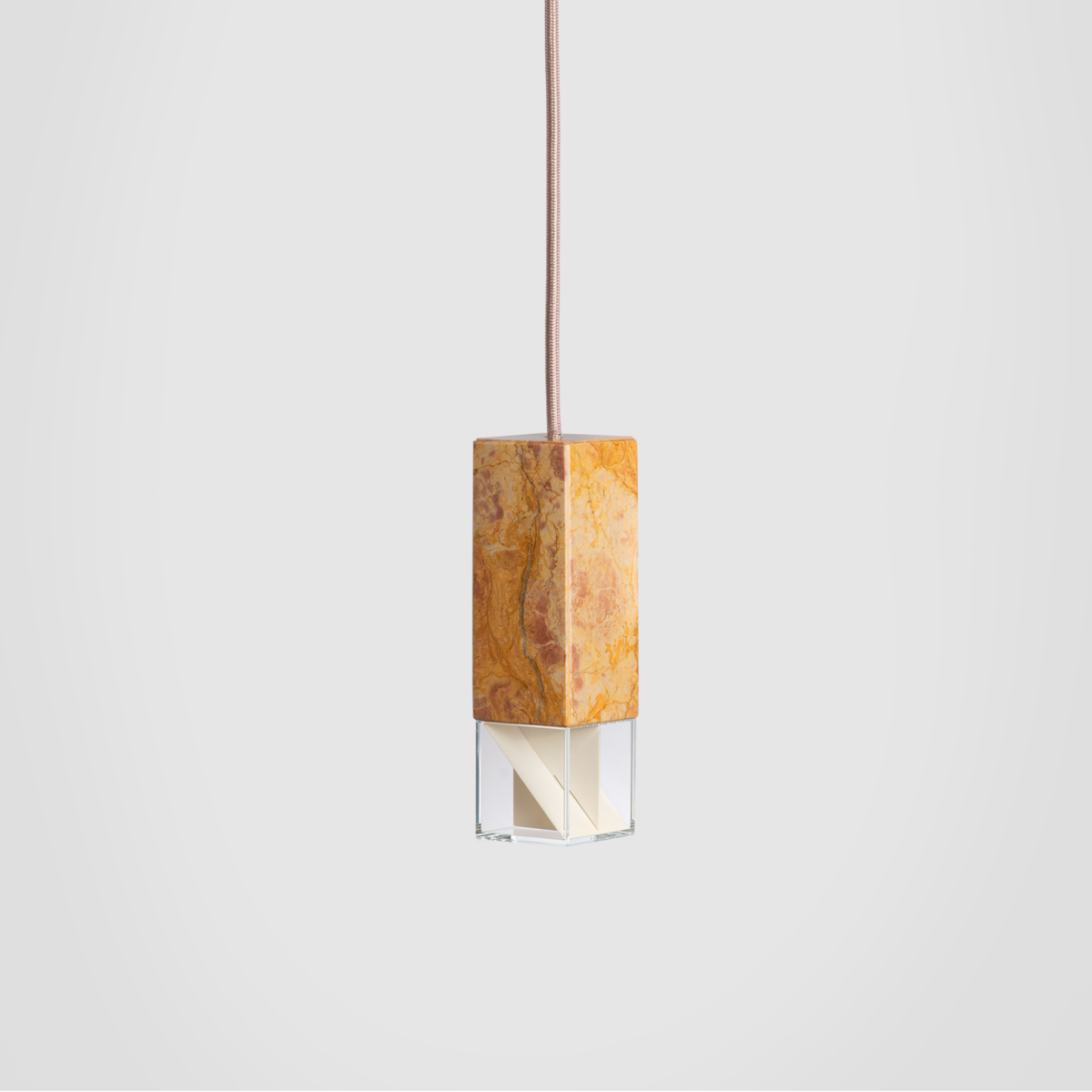 FORMAMINIMA - Lampe/Eine gelbe Pendelleuchte