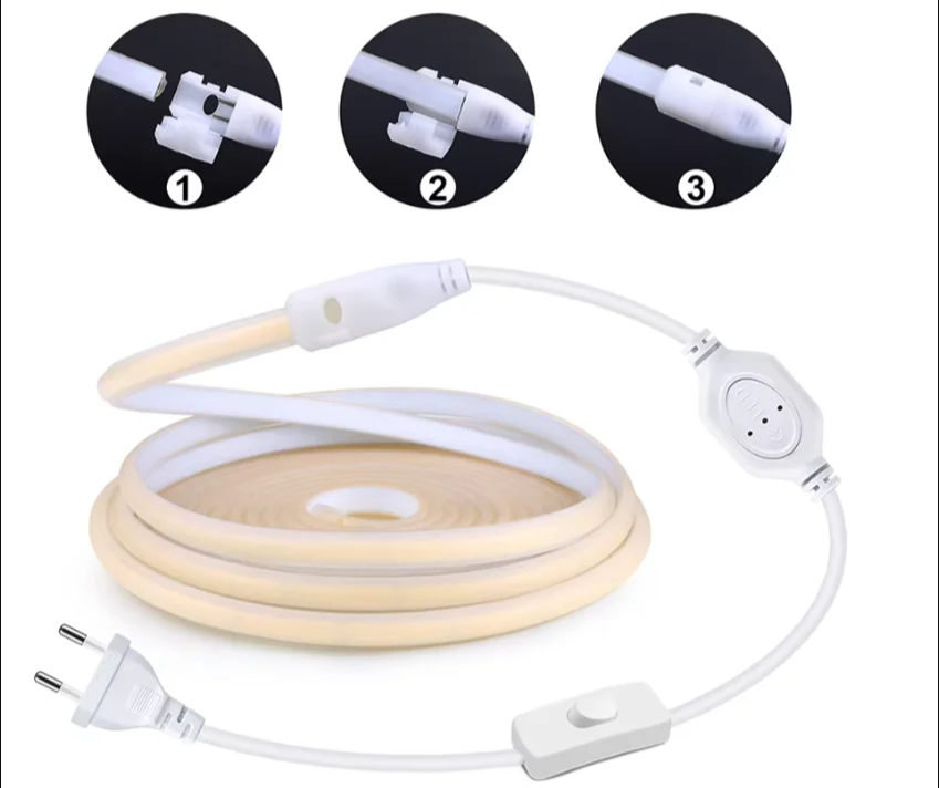 Ornamia - COB-LED-Neonlichtstreifen 5/10/20/30 m, 110–220 V