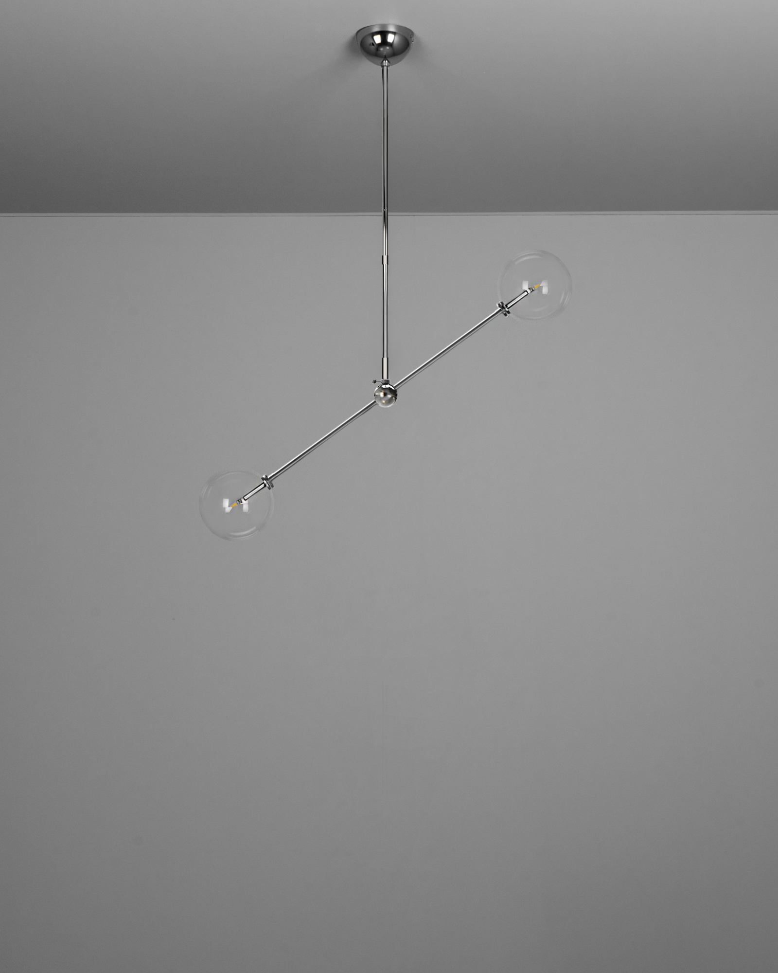 Metall/Glas - Designer-Pendelleuchte, Metall/Glas