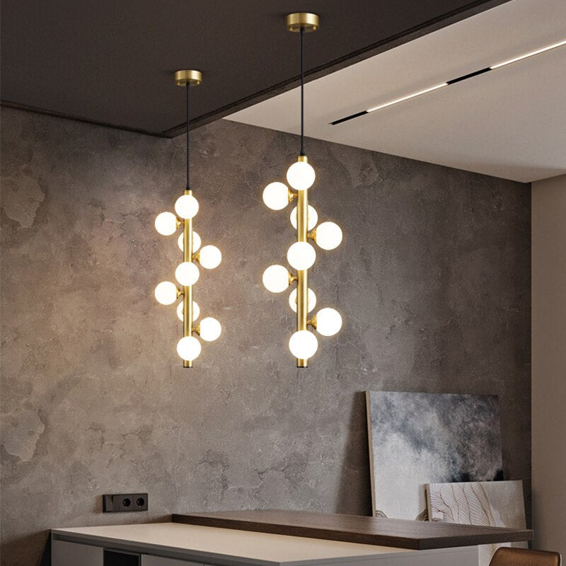 Luxuriöse - Glaspendelleuchte im Seifenblasen-Design