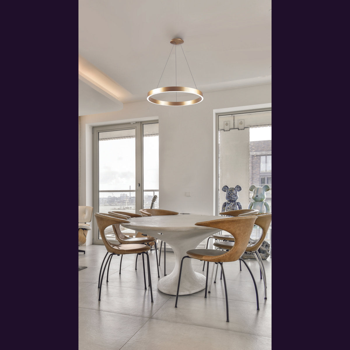 Azzardo - Marco 60 Gold LED-Pendelleuchte