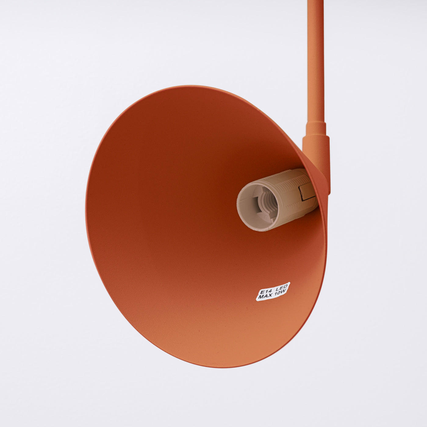 Glinto - Wandleuchte in Rotocker mit langem Stahlarm