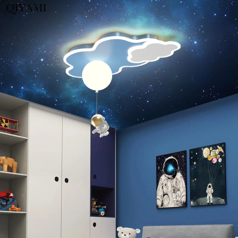 Astronaut - Kinderzimmer-Deckenleuchte Astronaut & Wolken