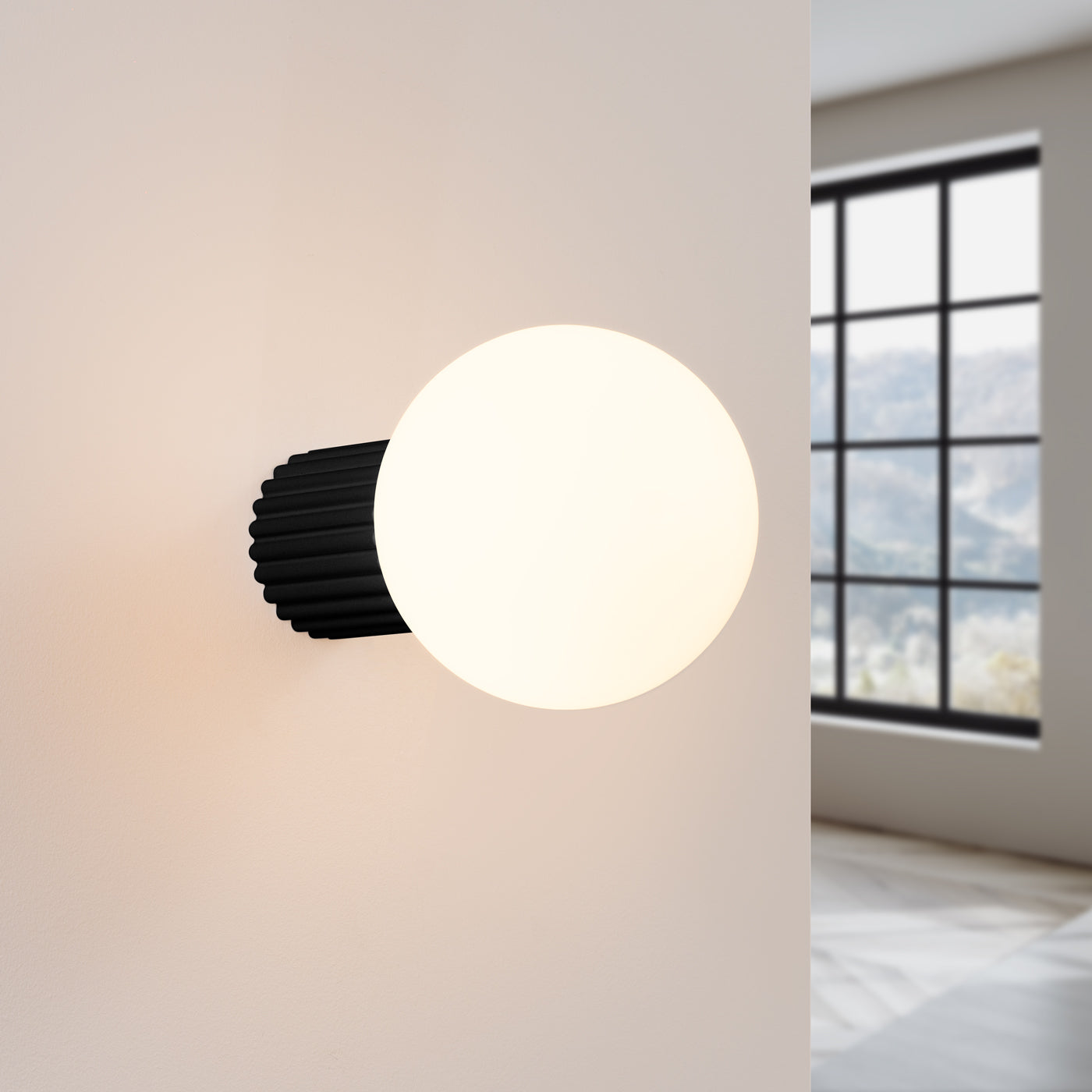 HALO - Wandleuchte, schwarz, IP44