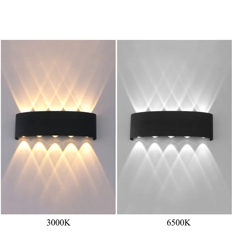 AURAGLOW - UpDown LED Wandleuchte wasserdicht IP, 90–260V