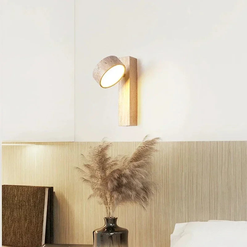 Wallix - Cremefarbene LED-Wandleuchte mit Zugschalter
