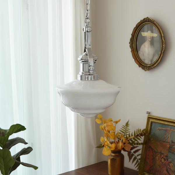 Halona - Pendelleuchte im Landhausstil mit Glasschirm