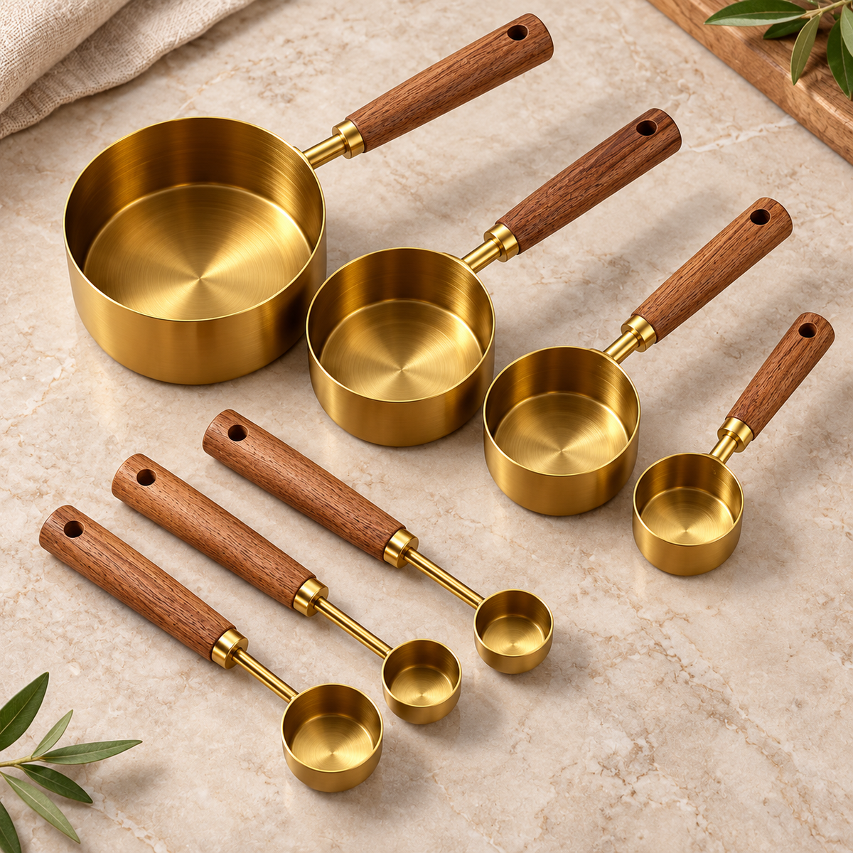 MeasureCraft – Messlöffelset aus Edelstahl mit Holzgriff