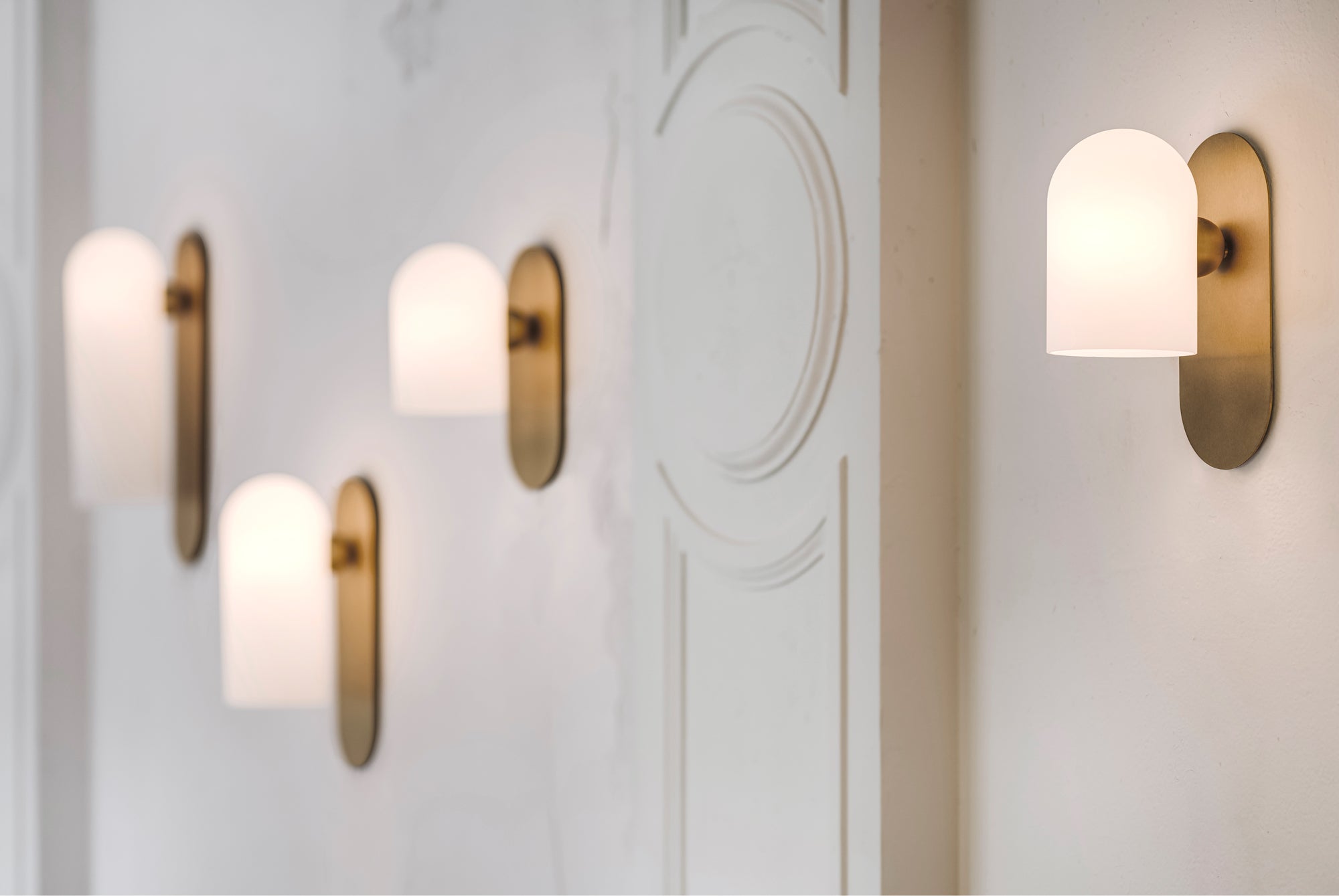 Metall/Glas - Designer-Wandleuchte, Metall/Glas