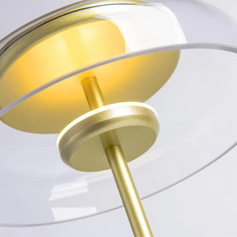 Quelix - Designer-Tischleuchte aus Glas mit LED