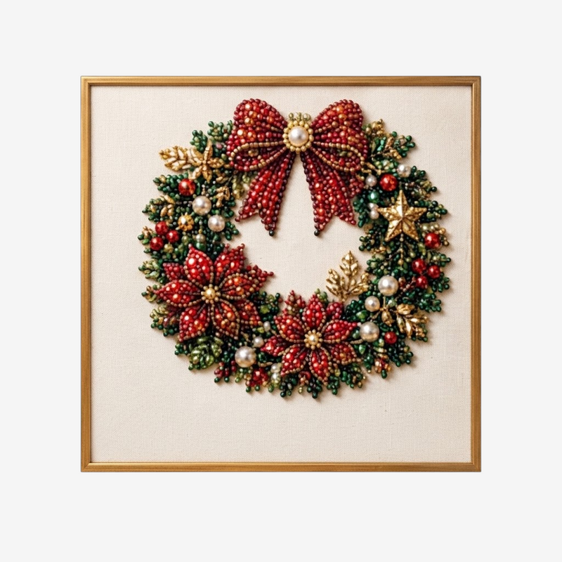 Perlevika – Gerahmtes Weihnachts-Diamantmalerei-Set