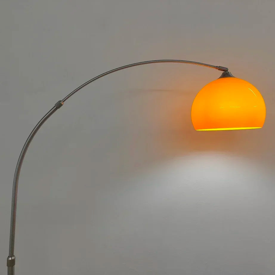 Chrom - LED-Stehleuchte, Chrom & Glas