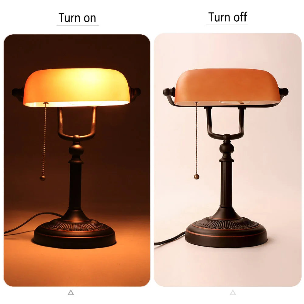Studio - Vintage-Tischleuchte aus mattem, orangefarbenem