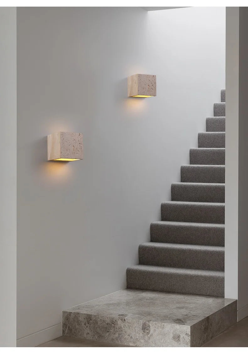 Vortia - Außenwandleuchte in Steinoptik