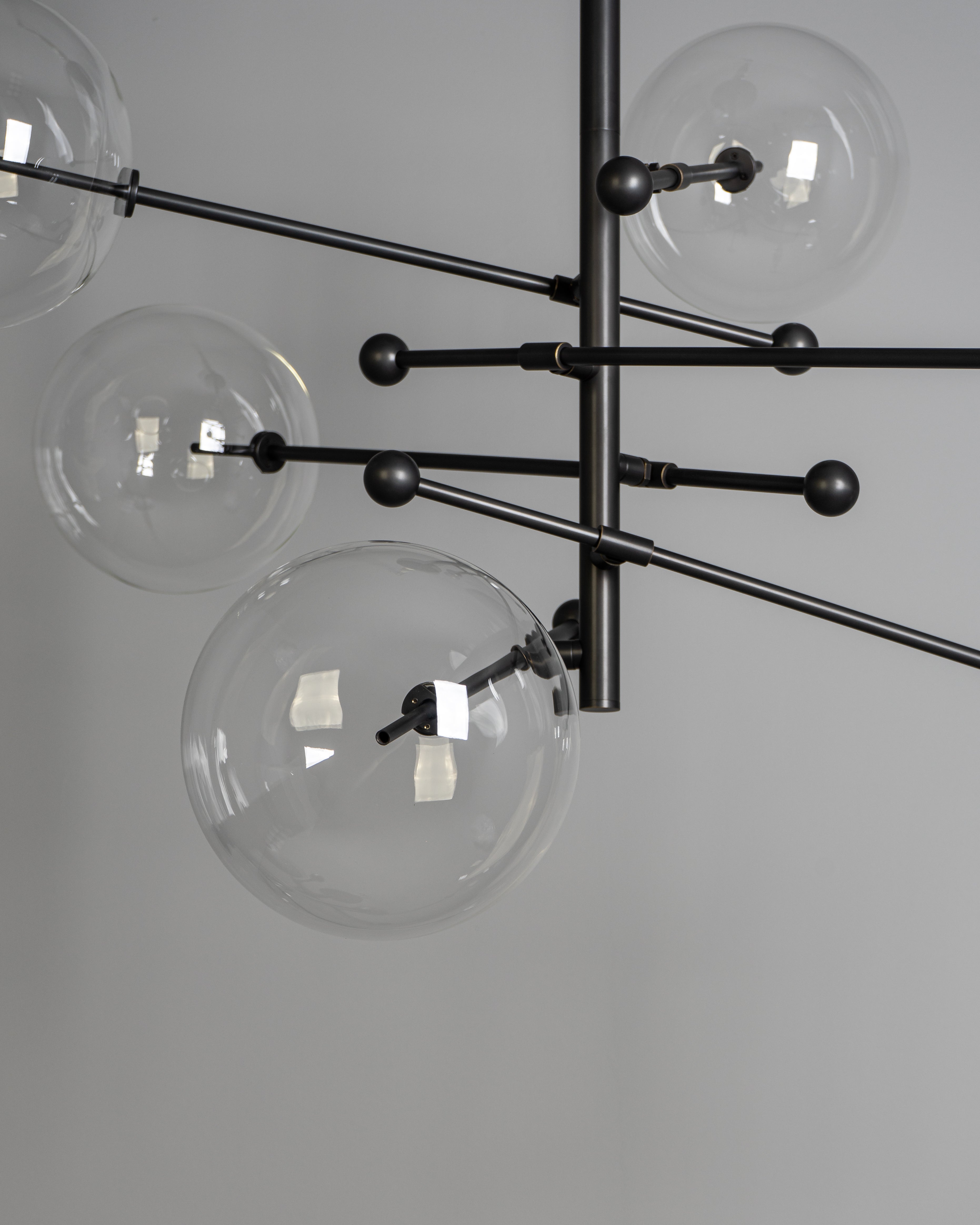 Claria - Designer-Kronleuchter mit 6 Armen, Metall/Glas