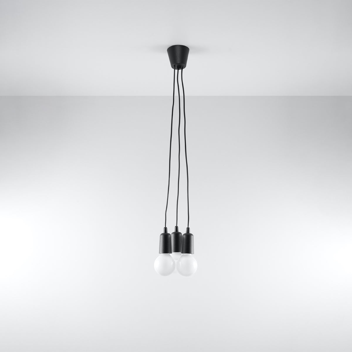 Celira - Pendelleuchte, 3-flammig, schwarz