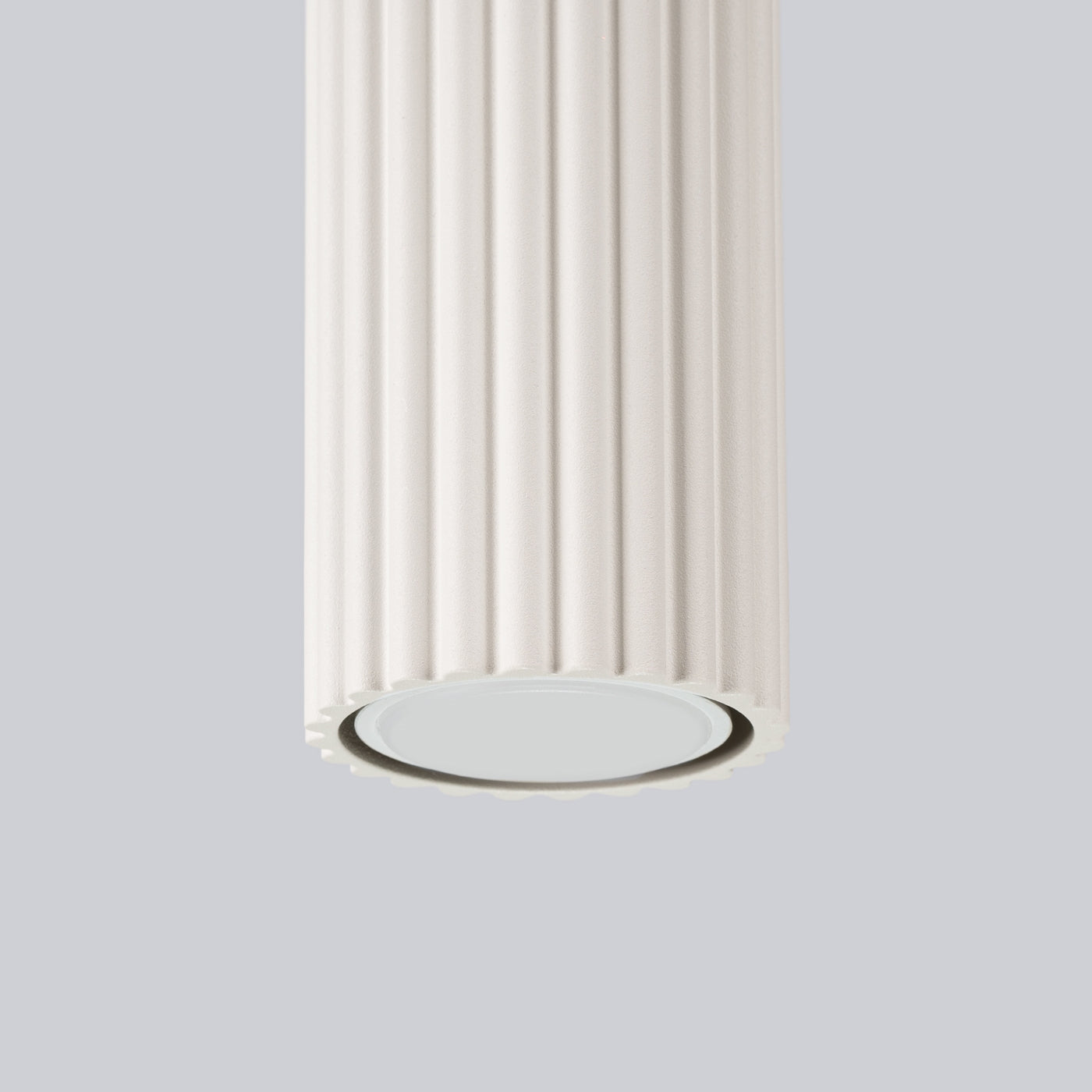 Vortex - Deckenleuchte beige als hoher Röhren-Spot 20 cm