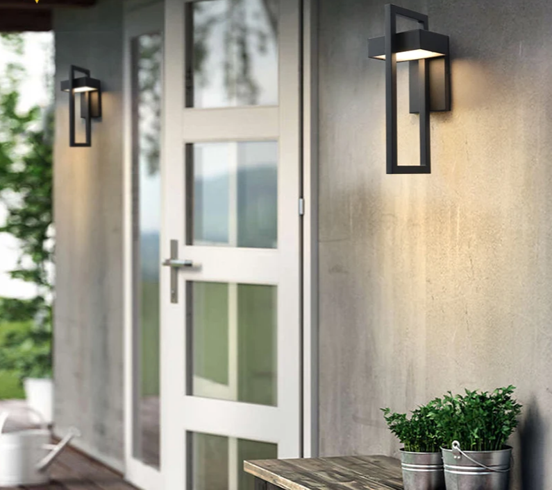 Terraza - Vintage LED-Außenwandleuchte 10 W IP65 in Schwarz