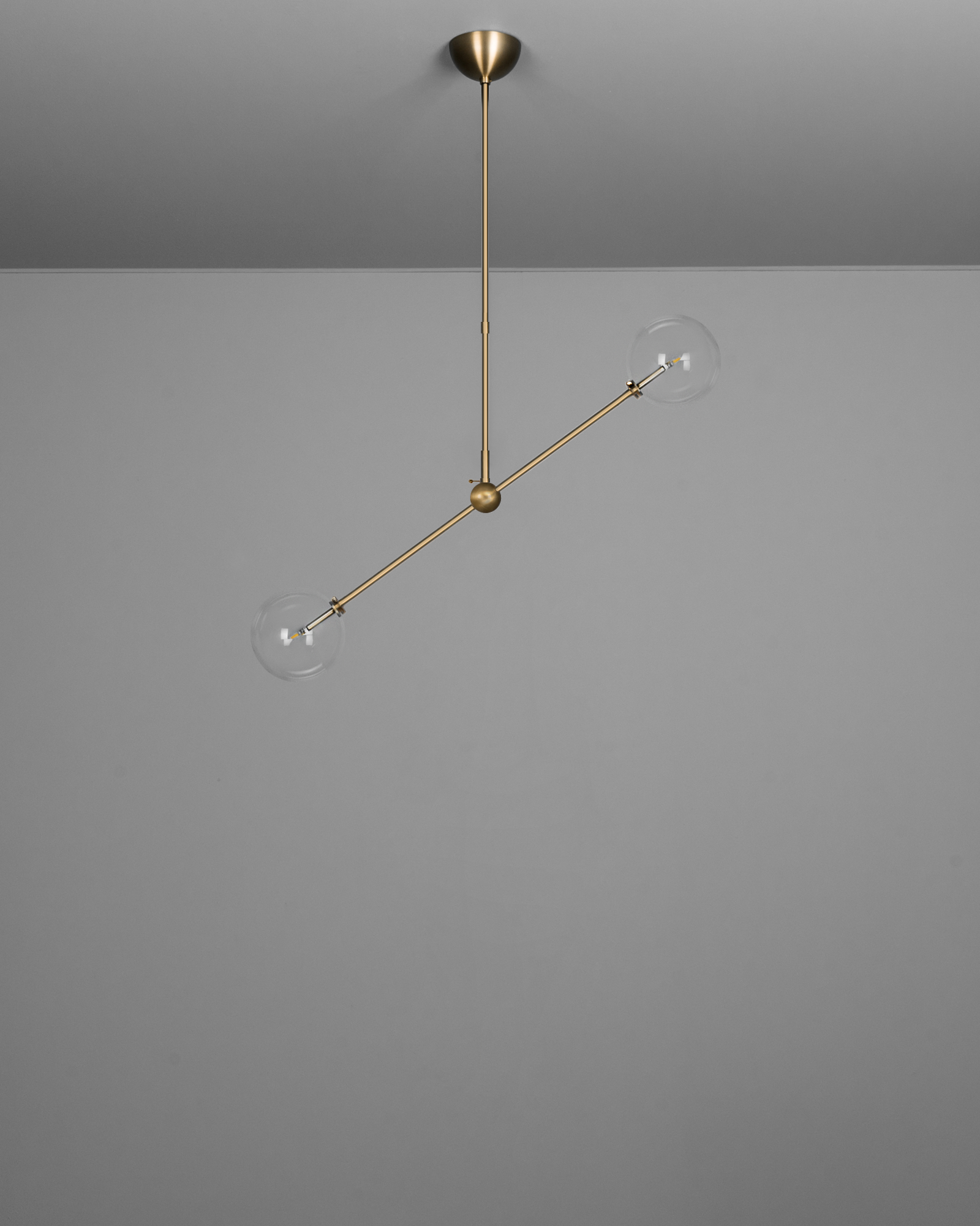 Metall/Glas - Designer-Pendelleuchte, Metall/Glas