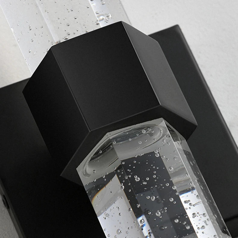 Wallix - Goldene LED-Wandleuchte mit Kristallblasen