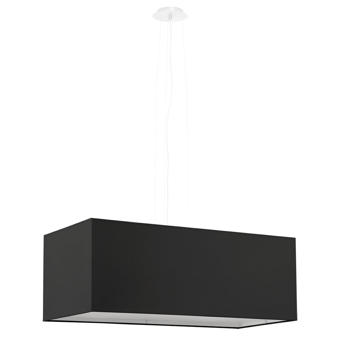 Längliche - Pendelleuchte, schwarz, 80 x 30 cm