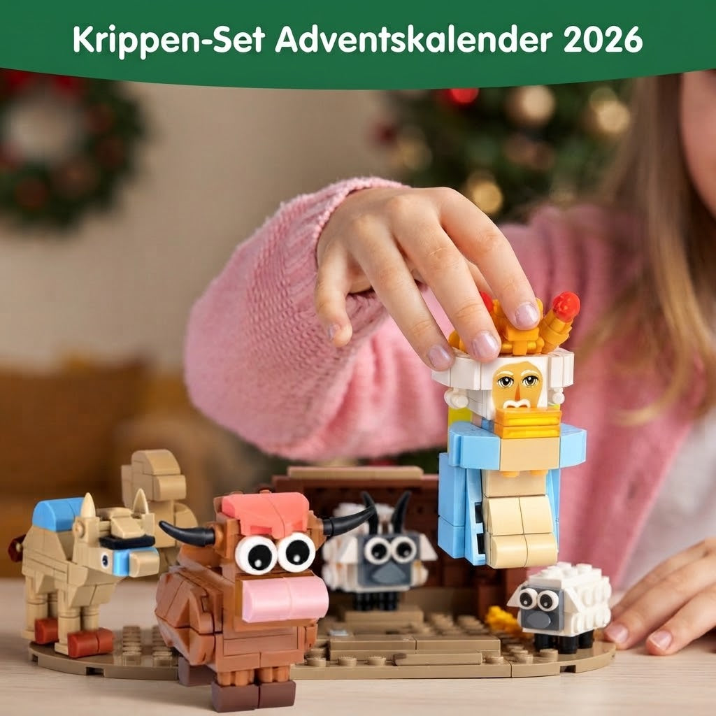NativityBricks - Adventskalender mit 24 Bausätzen für eine Weihnachtskrippe