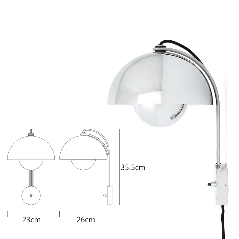 Skandinavische - Wandleuchte E27 mit integrierter LED