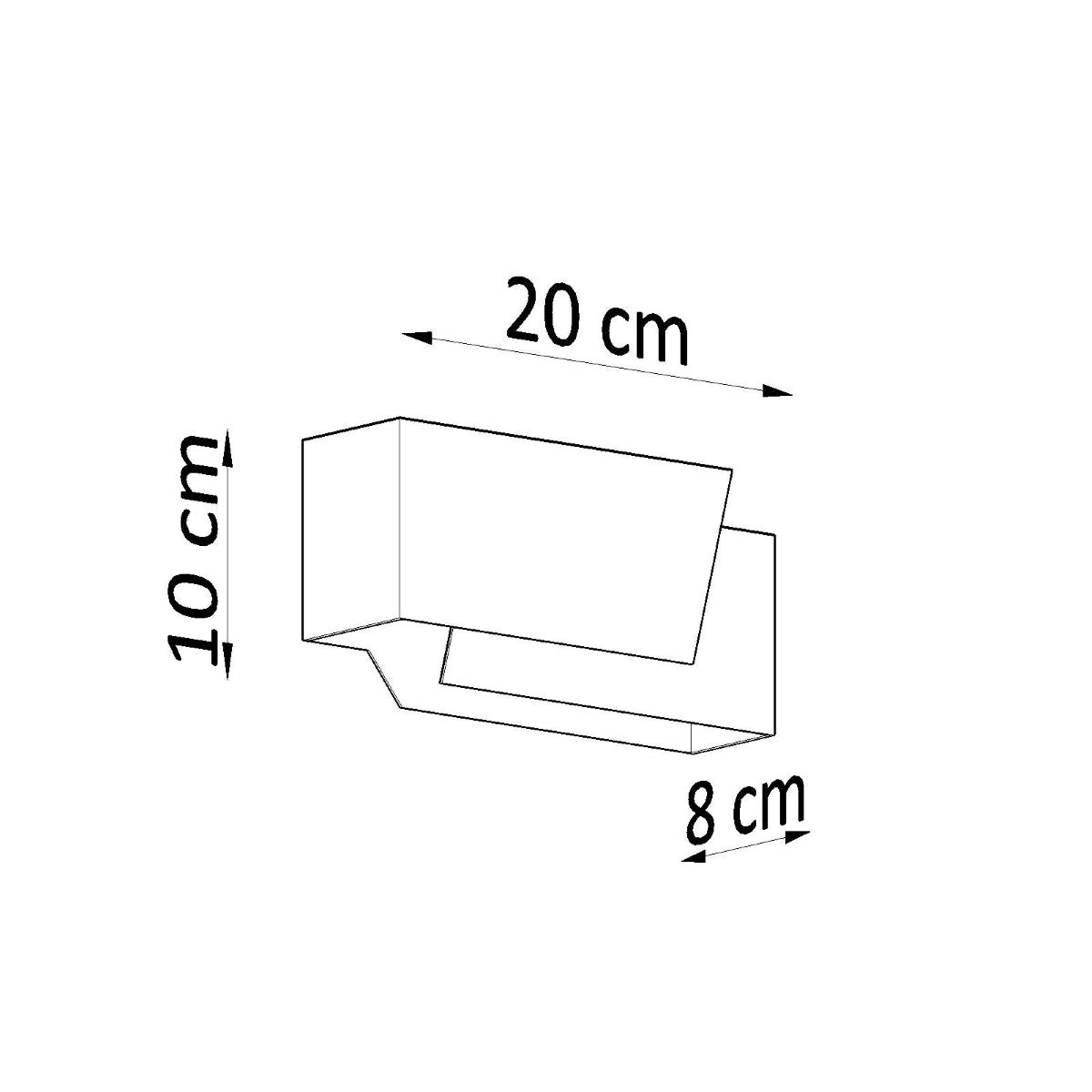 PIEGARE - Wandleuchte, weiß, aus Stahl