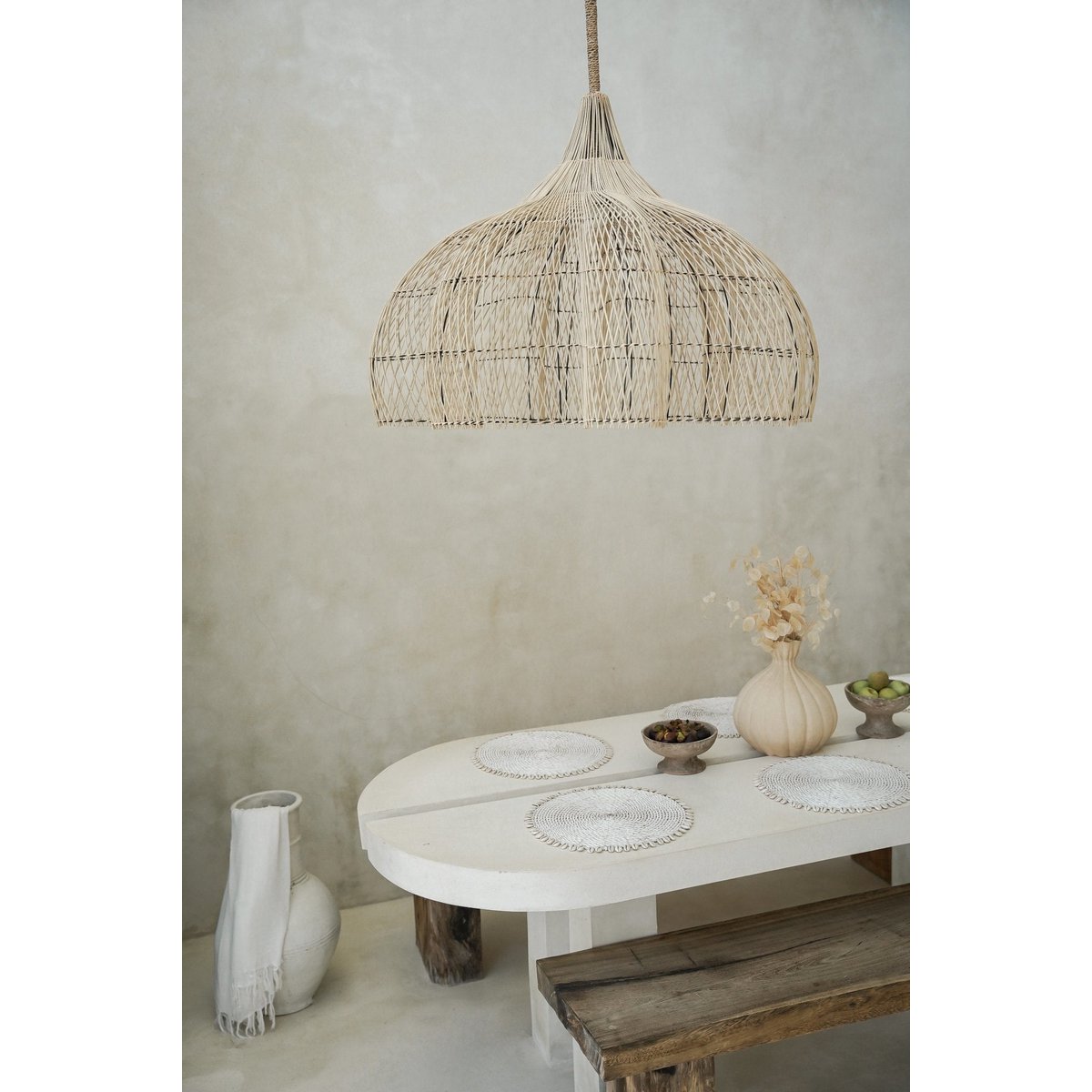 Hippie - Monkey - Bunga Rattan-Hängeleuchte 100 cm