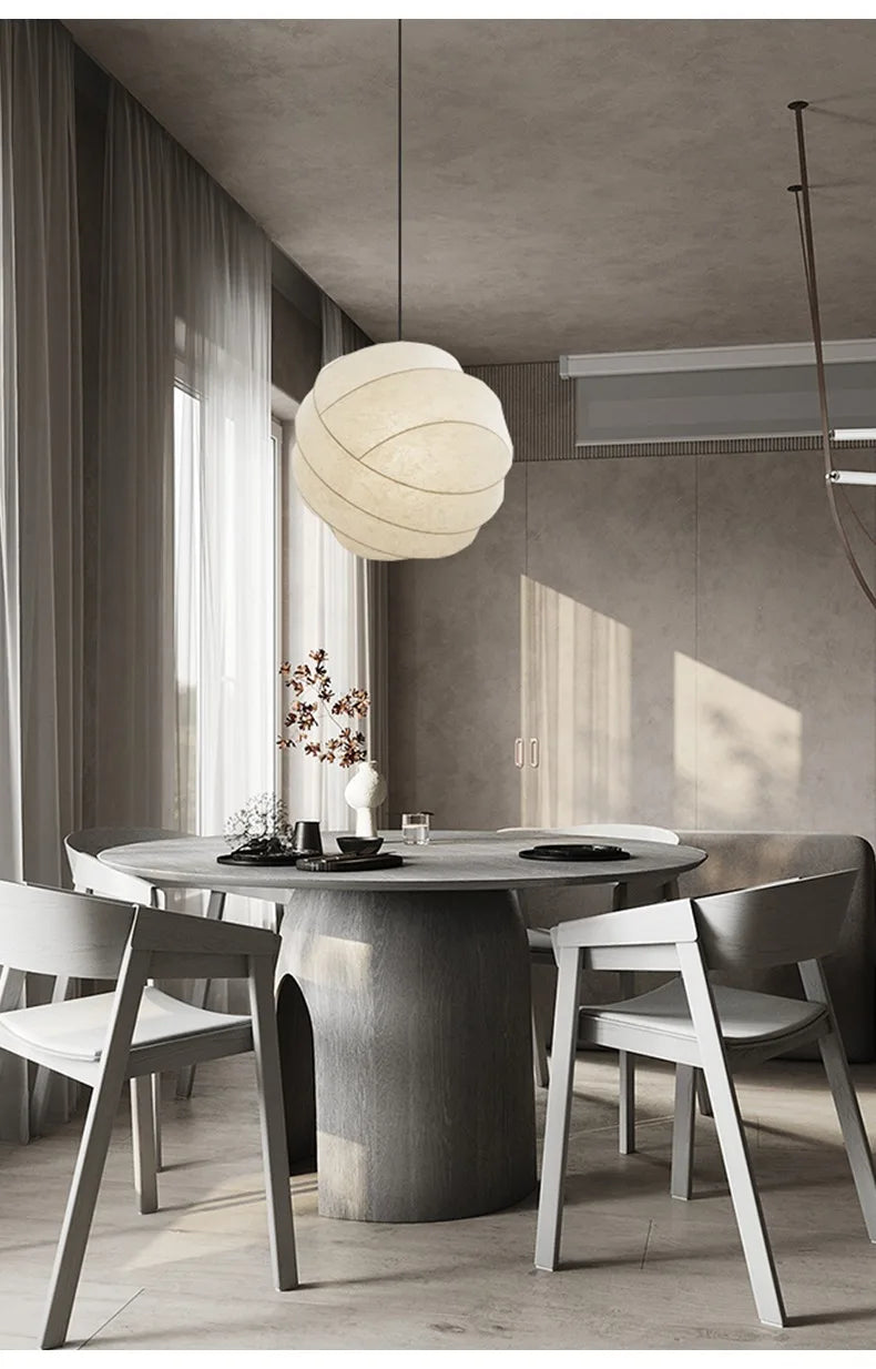 Wabi - Sabi Seiden-Hängelampe mit E27 & LED inklusive