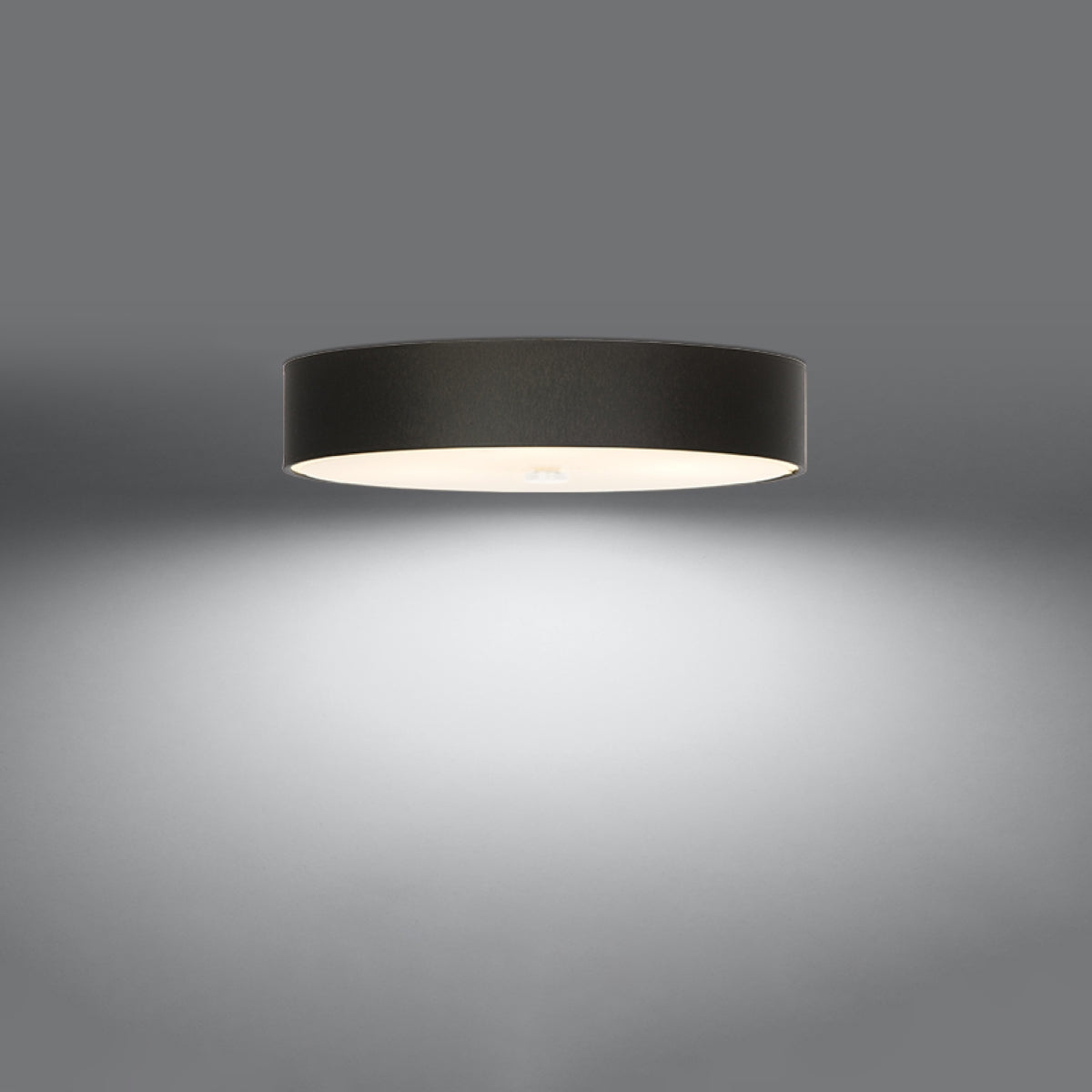 Lucero - Deckenleuchte 60 cm, schwarz, aus Stahl, Glas und