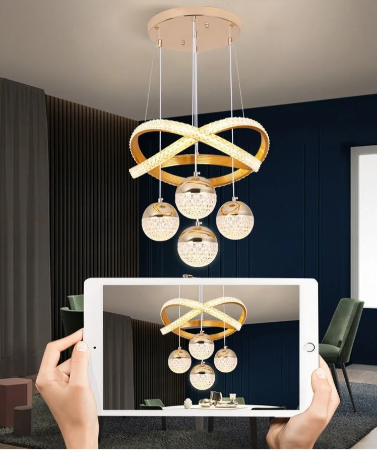 Aurela - LED-Pendelleuchte Ø 40 cm mit 3 Lichtfarben