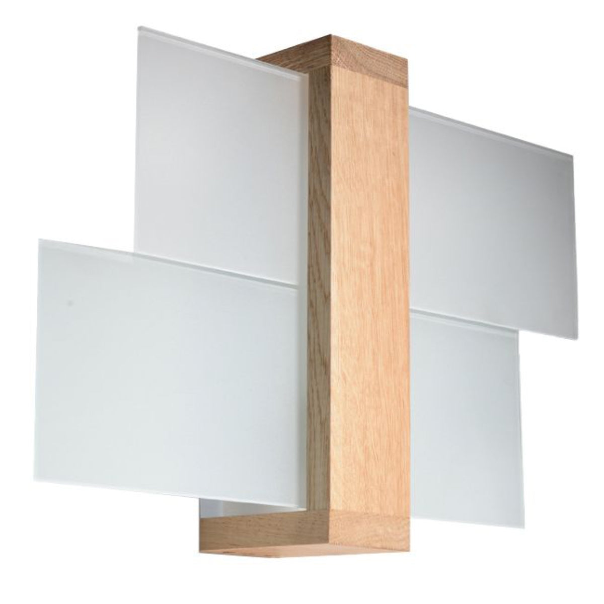 FENIKS - 1 Wandleuchte, Naturholz & Glas