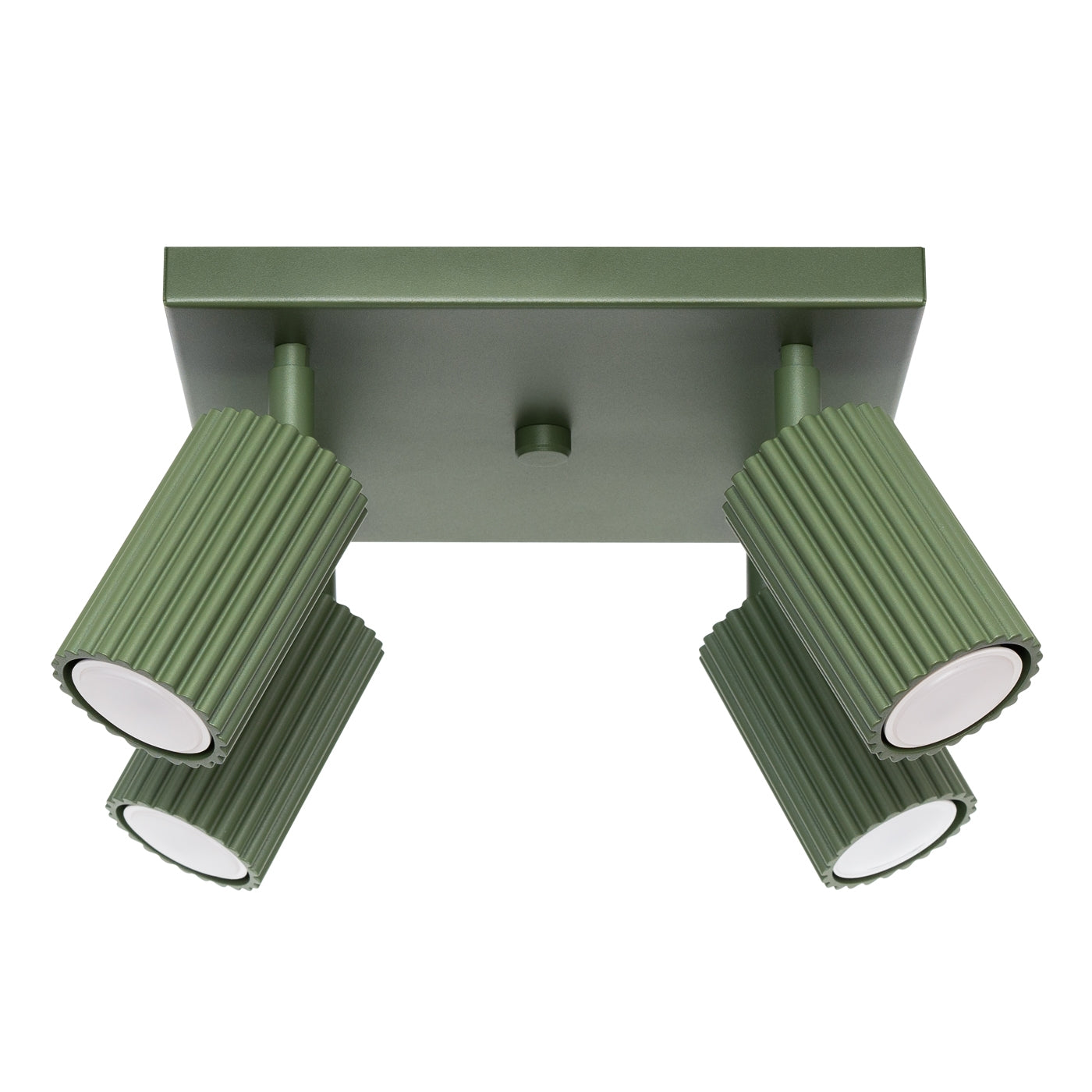 Olivgrüne - 4-flammige Deckenleuchte (GU10) aus Aluminium