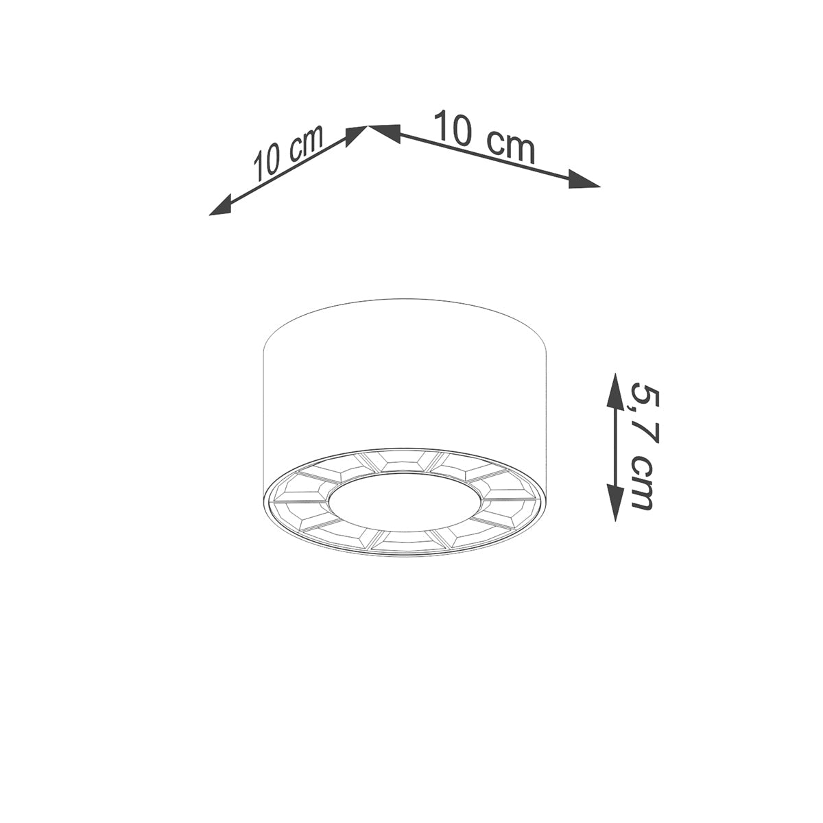 Lumio - LED-Deckenleuchte, weiß, 10 W, 4000 K, 1199 lm