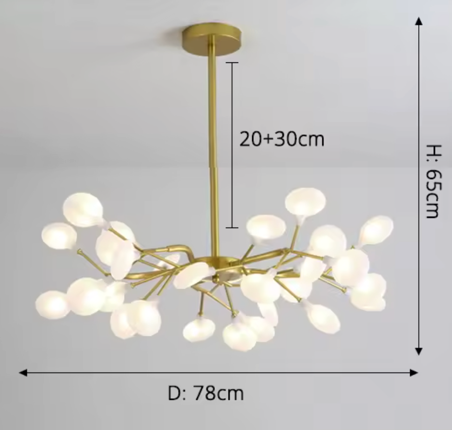 Verzweigter - LED Glühwürmchen Kronleuchter aus Acryl