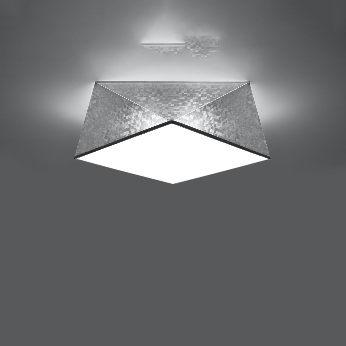 Hexa - 35 Silberne Deckenleuchte 35×35 cm